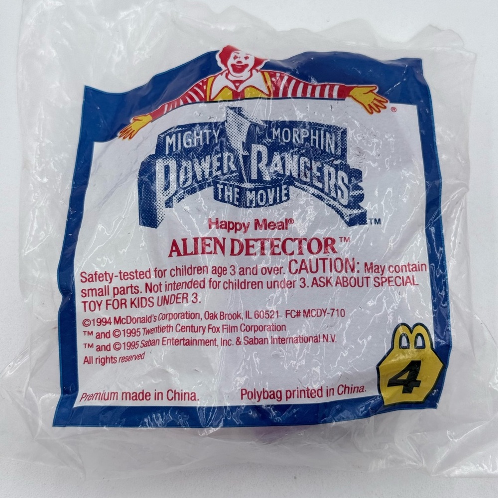 Mighty Morphin Power Rangers Alien Detector Vintage 1994 NIP! McDonalds